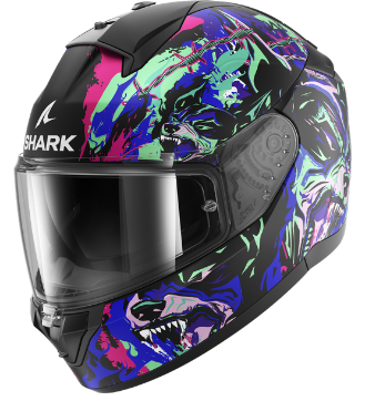 Shark RIDILL 2 RAGING BEAST Mat Black Violet Green