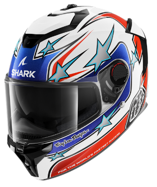 Shark SPARTAN GT PRO FLAGSTAFF White Red Blue