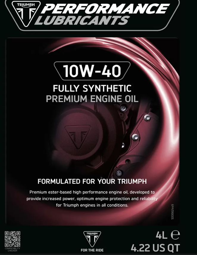 Triumph Fully Synthetic 10w-40 4ltr