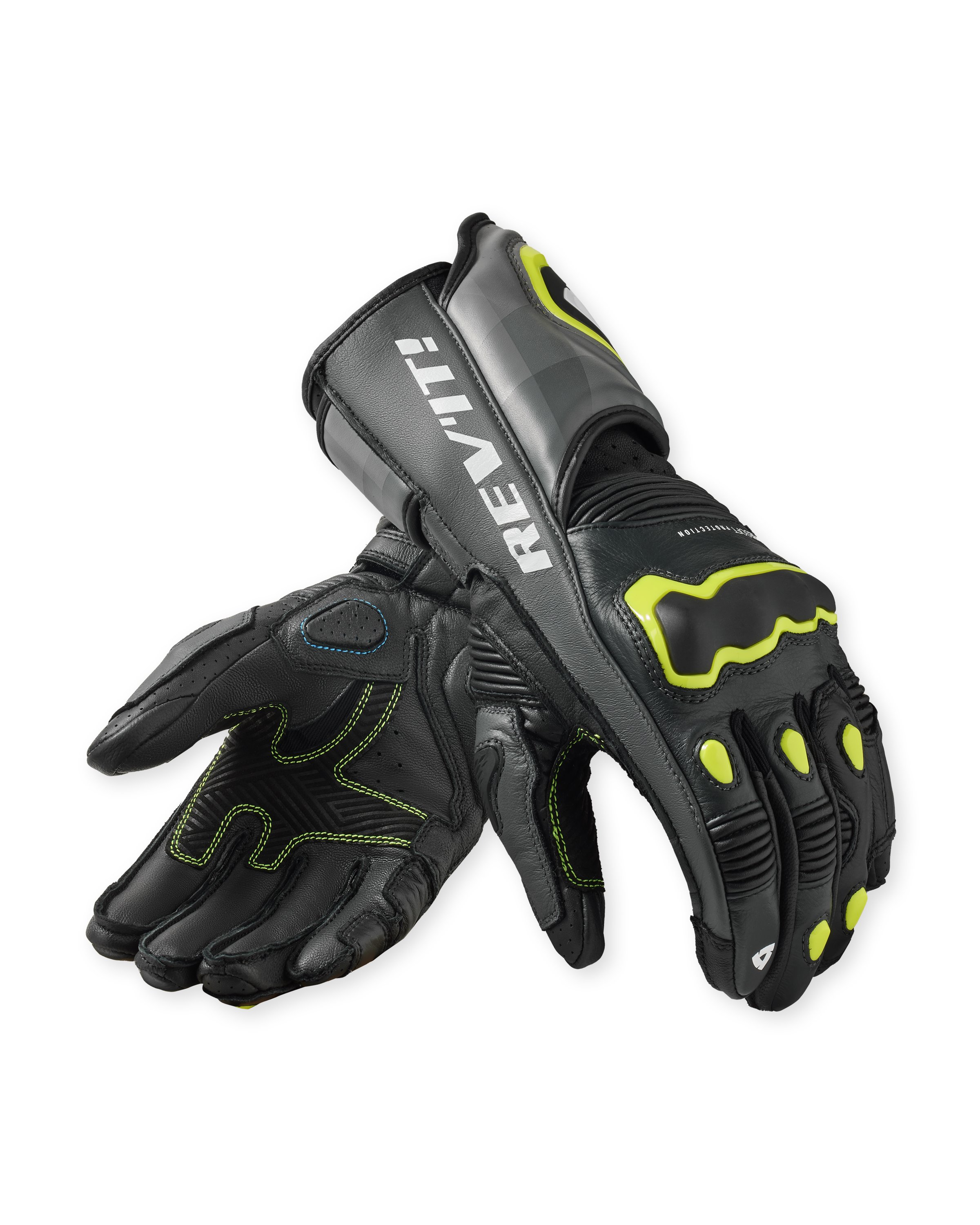 Rev'it Quantum 3 Handske Grey-Neon Yellow
