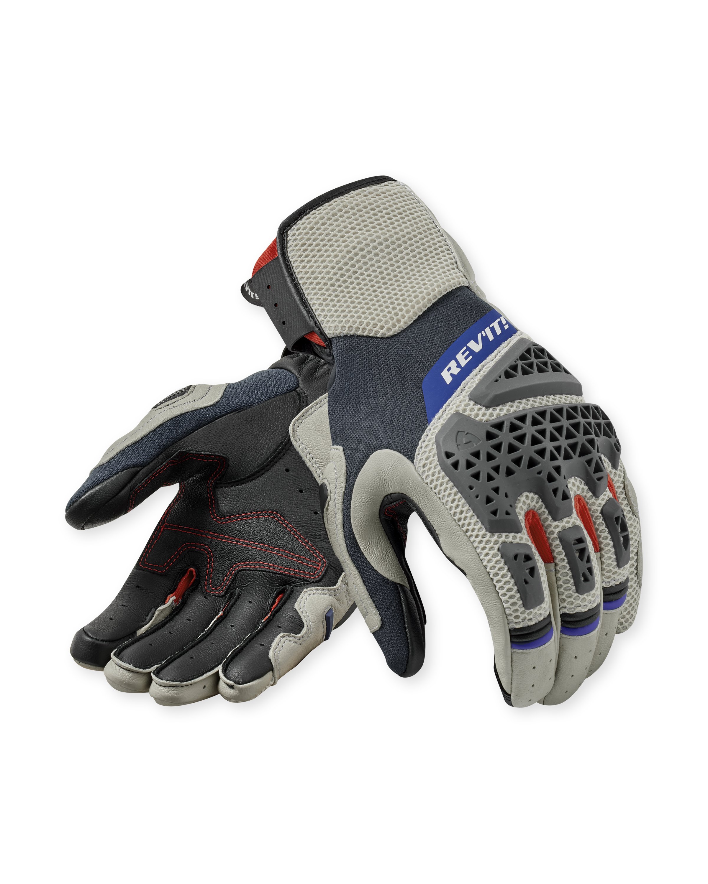 Rev'it Gloves Sand 5 Silver-Red