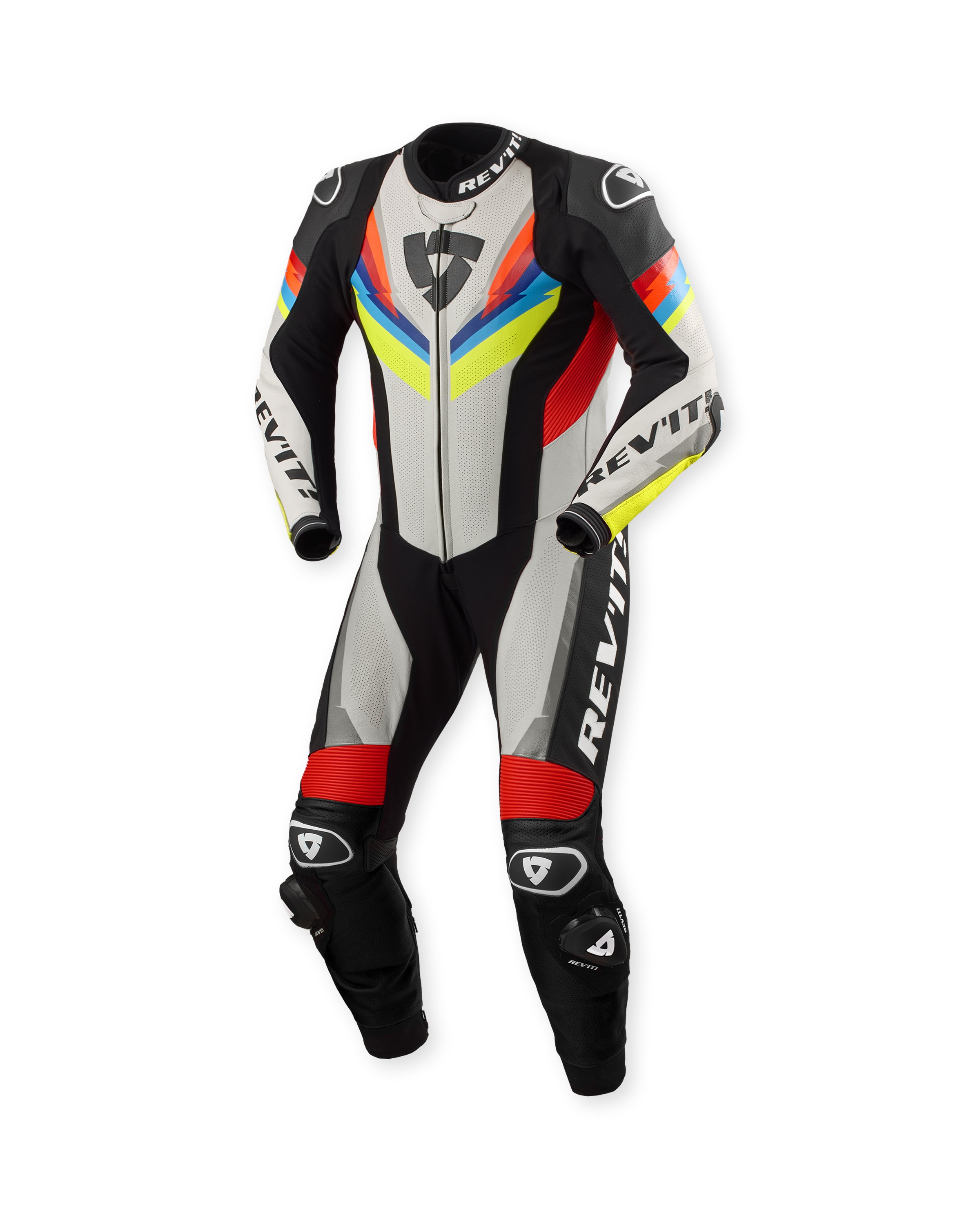 Rev'it One Piece Quantum 3 Light Grey-Neon Yellow