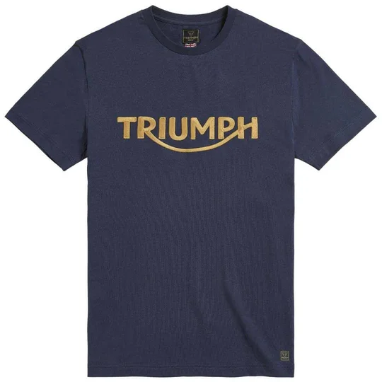 Triumph Bamburgh Embroidered Logo Tee navy