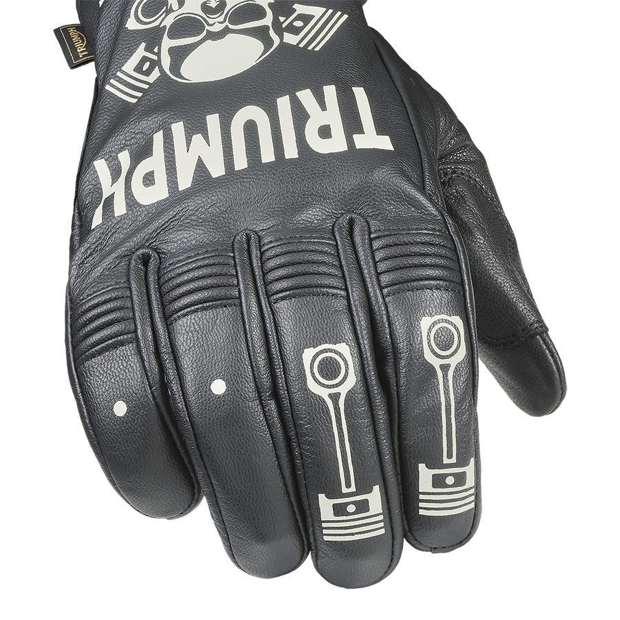Triumph Piston Jack Leather Gloves Black