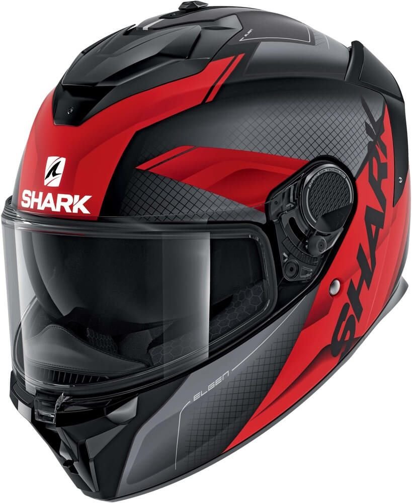 Shark Spartan GT, Elgen Mat Black Anthracite Red