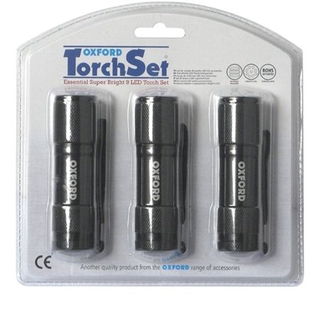 Oxford 9 LED Torch Set/3 - Black