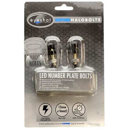 Oxford Halo Bolts LED Numberplate Lights