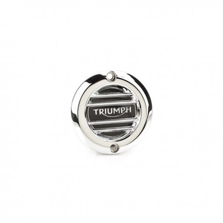 Triumph Alternative Badge, Ribbed, Chrome